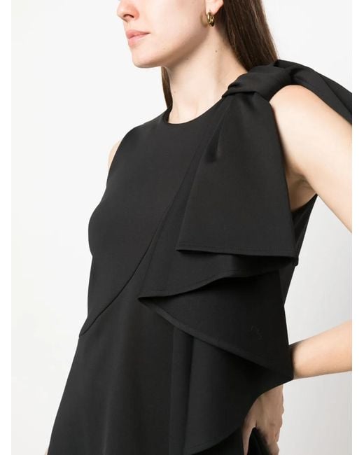 Viktor & Rolf Black Bow Volant Mini Dress