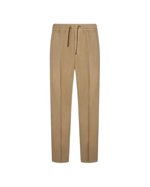 Altea Natural Drawstring-Waist Trousers for men