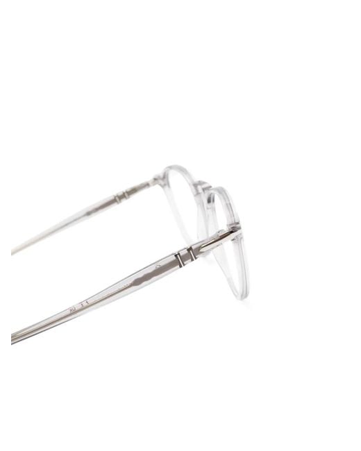 Persol Natural Transparent Round-Frame Glasses