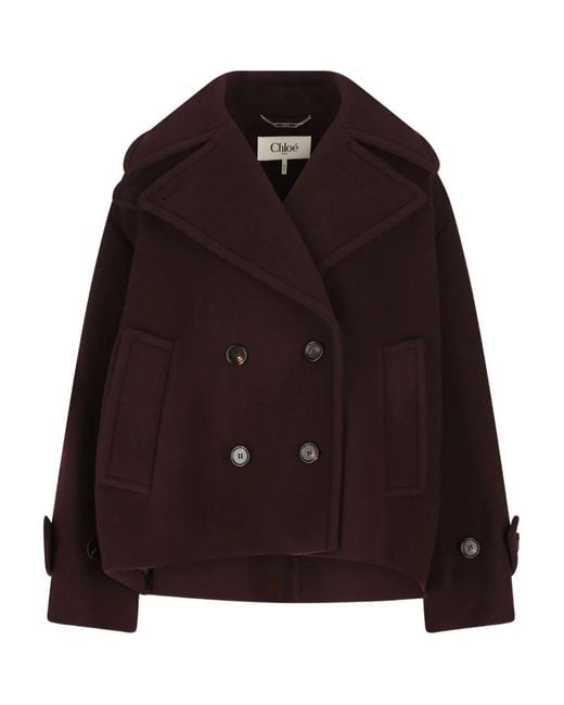 Chaqueta Con Doble Botonadura Y Manga Larga Chloé de color Multicolor
