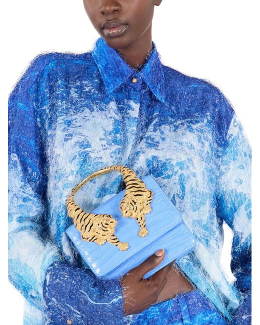 Roberto Cavalli Blue Roar Tote Bag