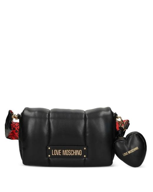 Love Moschino ハートチャーム ショルダーバッグ Black