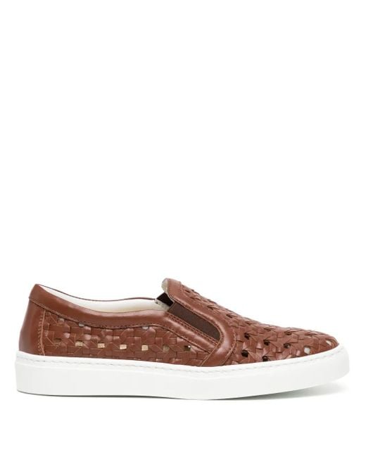 Madison Maison Brown Slip-On-Sneakers Mit Webmuster