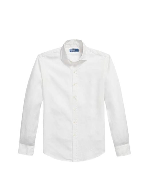 Polo Ralph Lauren メンズ ホワイト リネン シャツ 【公式通販】