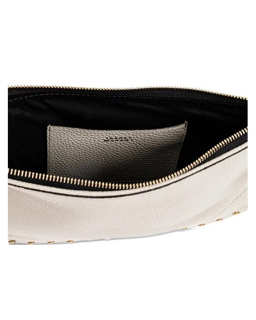 Isabel Marant White Oskan Leather Shoulder Bag