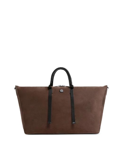 Moncler Brown Carlo Logo-Detail Duffle Bag for men