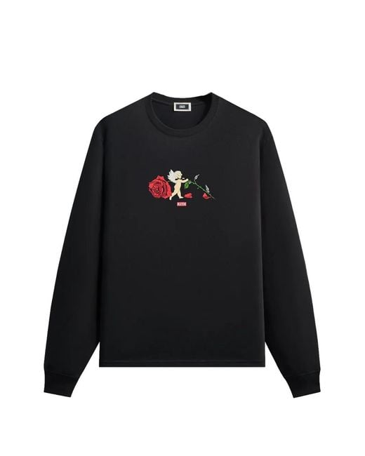 Kith Black Cupid Rose Long-Sleeve T-Shirt for men