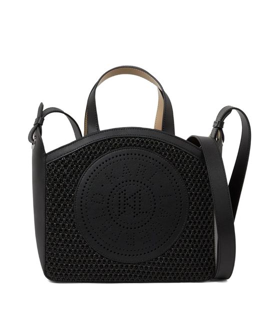 Karl Lagerfeld Black Small K/Circle Tote Bag