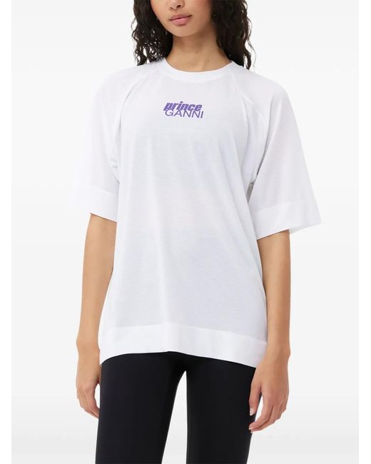 Ganni White X Prince Logo T-Shirt