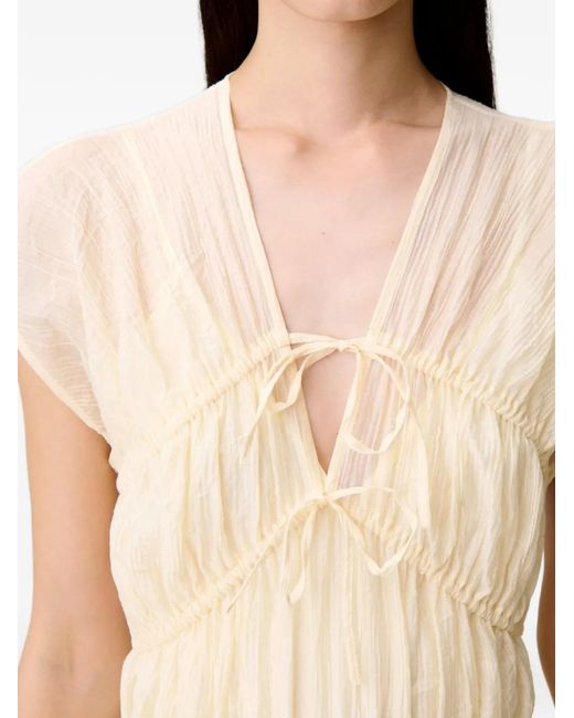 Claudie Pierlot White Flowy Maxi Dress