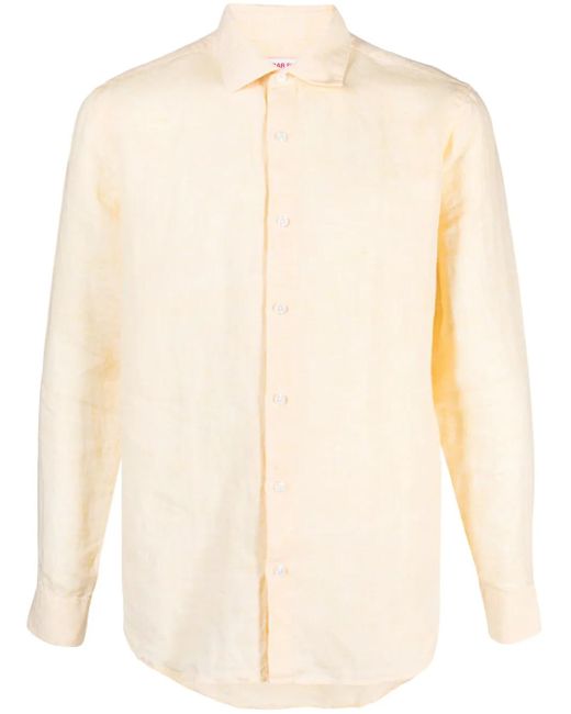 Orlebar Brown Natural Giles Long-Sleeve Linen Shirt for men