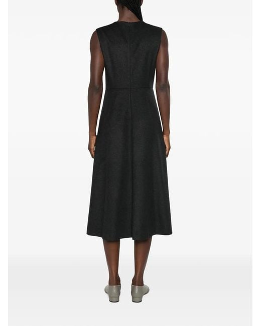 Max Mara Black Curva Sleeveless Midi Dress