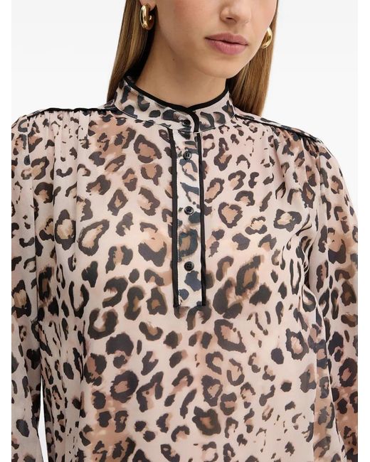 Fracomina Mini-Jurk Met Dierenprint in het Natural