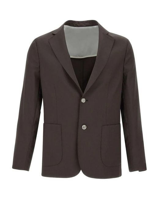 Barba Napoli Black Wool Blazer for men