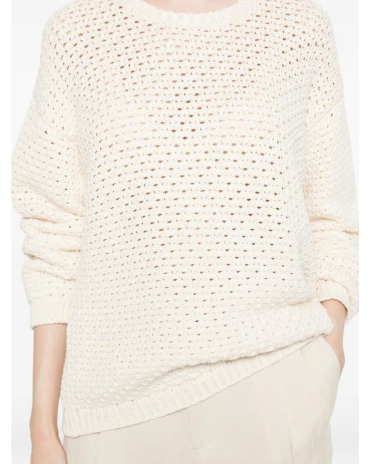 Fabiana Filippi Natural Round-Neck Sweater