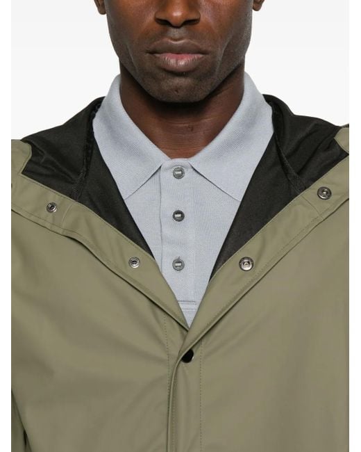 Giacca Con Cappuccio di Rains in Green