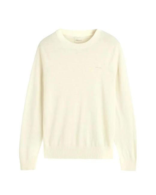 Gant Natural Round-Neck Sweater for men