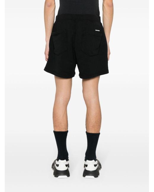 Pantalones cortos de chándal con logo DSquared² de hombre de color Black