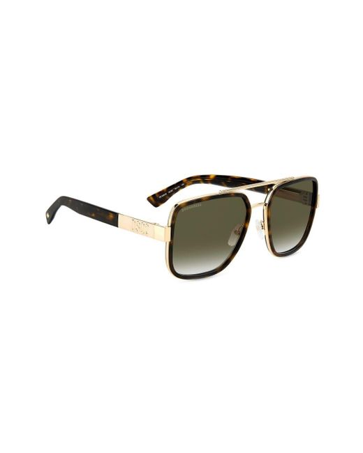 DSquared² Brown Hype Navigator-frame Sunglasses for men