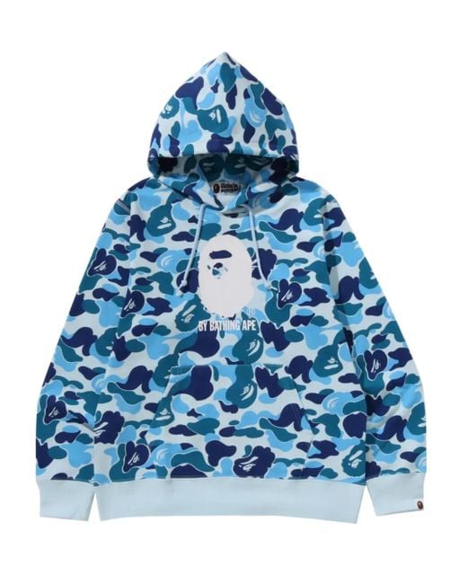 A Bathing Ape Blue Camouflage-Print Hoodie for men