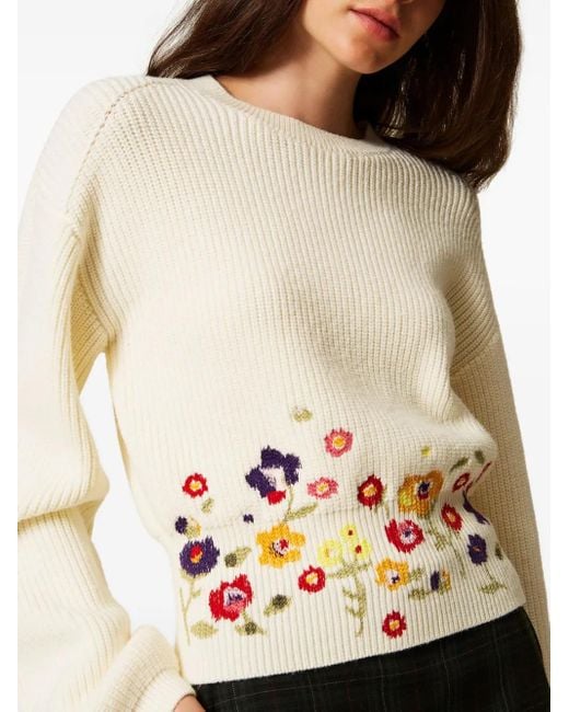 Twinset フローラル セーター White