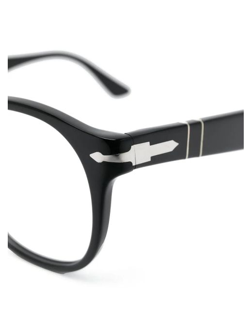 Persol Black Round-Frame Optical Glasses