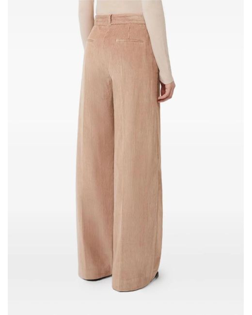 Weekend by Maxmara Natural Corduroy Wide-Leg Trousers