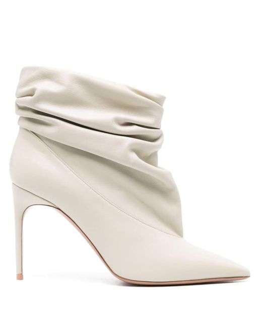 Malone Souliers White Francesca 90mm Ankle Boots