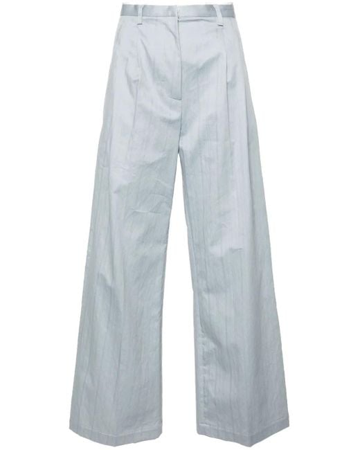 Tela Blue Edamame High-Waist Palazzo Trousers
