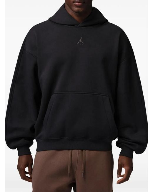 Nike Black Brooklyn Loose-Fitting Fleece Pullover Hoodie for men