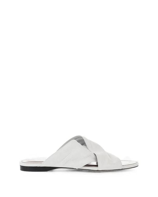 Paris Texas White Maria Crossover-Strap Sandals