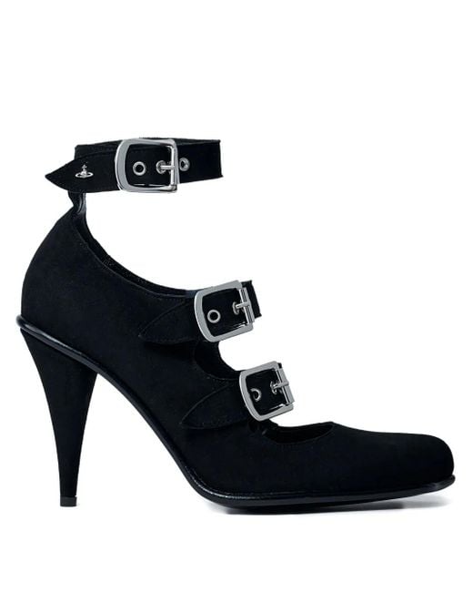 Vivienne Westwood Black 90Mm Buckle-Strap Heeled Pumps
