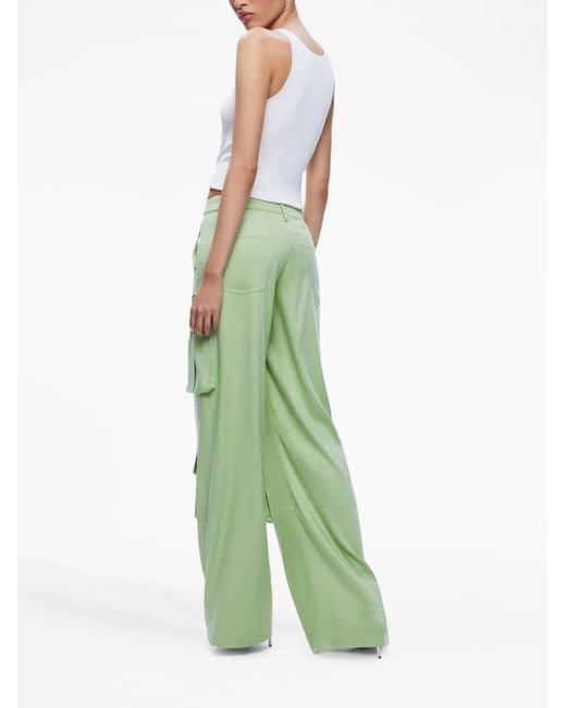 Alice + Olivia Green Joette Low-Rise Cargo Trousers