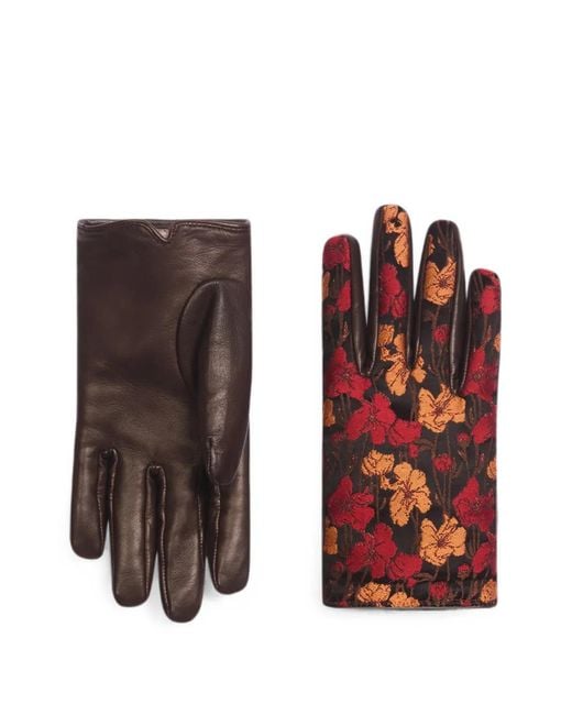 Dries Van Noten White Jacquard Gloves for men