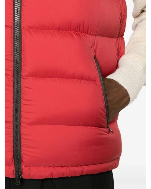 Herno Red Gefütterte Weste Mit Logo-Patch