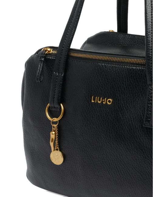 Liu Jo Black Mittelgroße Tote Bag Mit Logo-Schild