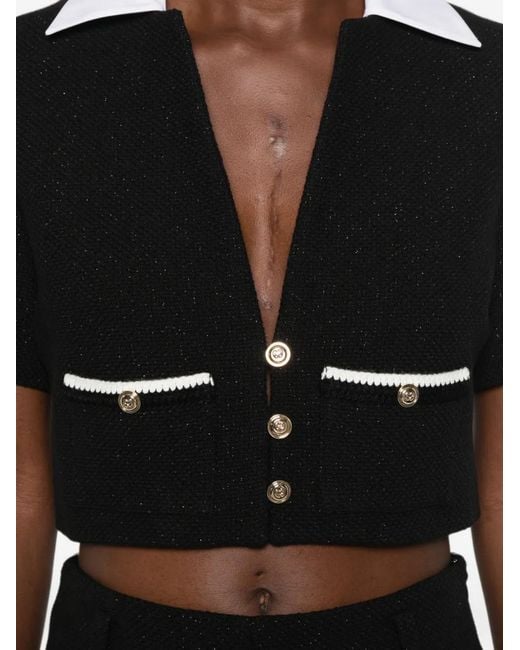 Maje Black Button-Detail Flared Trousers