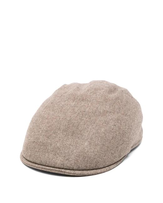 Gran Sasso Gray Marl-Effect Flat Cap for men
