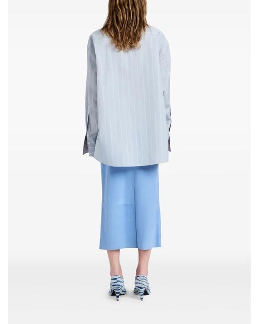 Proenza Schouler Blue Nadia Midi Skirt