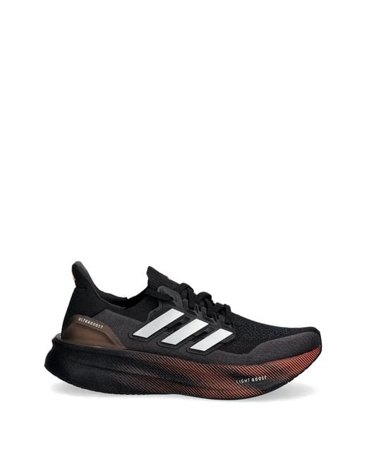 Adidas Black Ultraboost Striped Sneakers for men