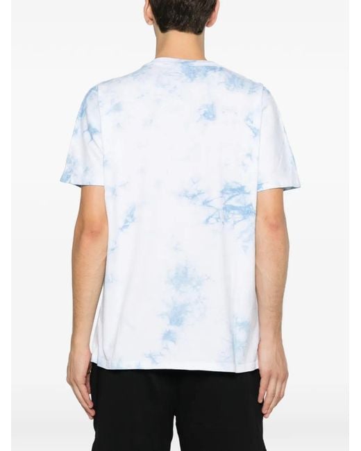 DISCLAIMER White Tie-Dye Logo-Print T-Shirt for men