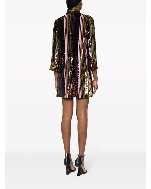 DSquared² Black Disco Queen Sequin-Embellished Minidress