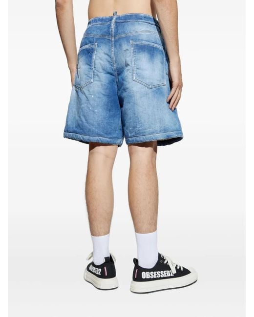 DSquared² Jeans-Shorts mit Farbklecks-Print in Blue für Herren