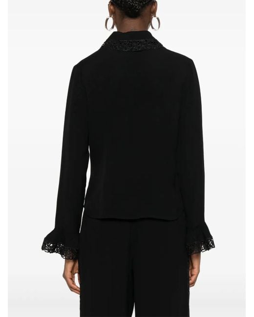 Zimmermann レーストリム ラッフルブラウス Black