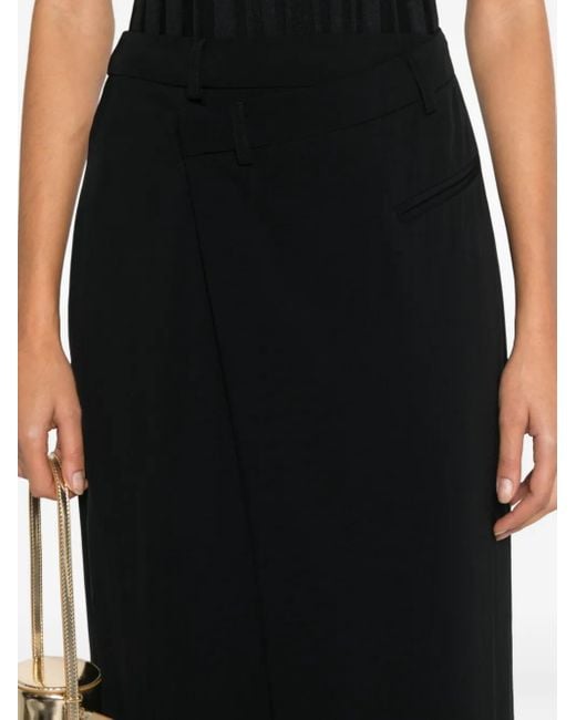 Gonna Midi Con Spacco di Liviana Conti in Black