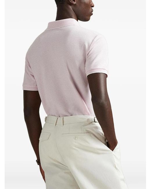 Polo Ralph Lauren Pink Striped Polo Shirt for men