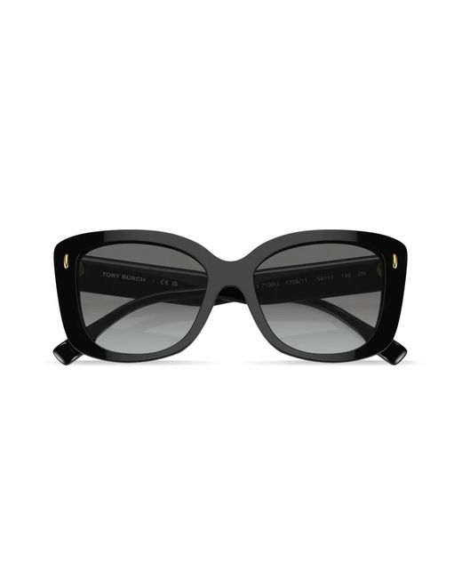 Tory Burch Black Miller Oversized Cat-Eye Sunglasses