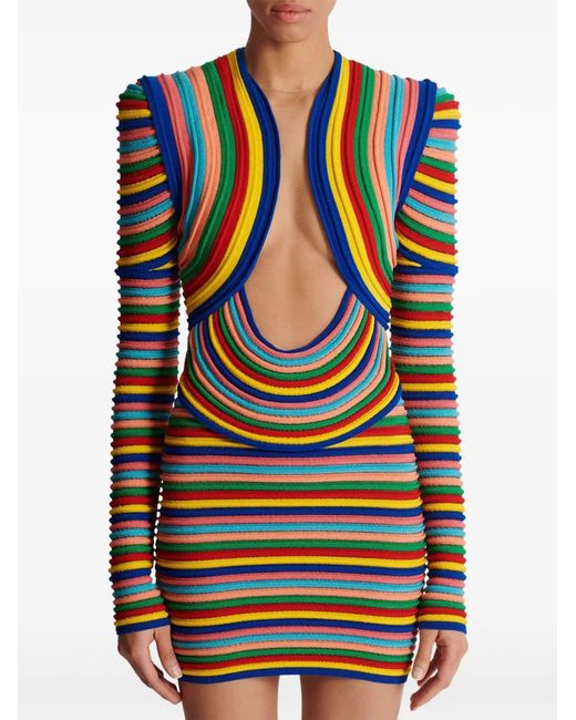 Balmain Blue Knitted Dress