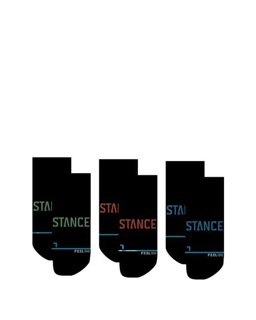 Stance Black Feel 100 Prime Tab Ankle Socks for men