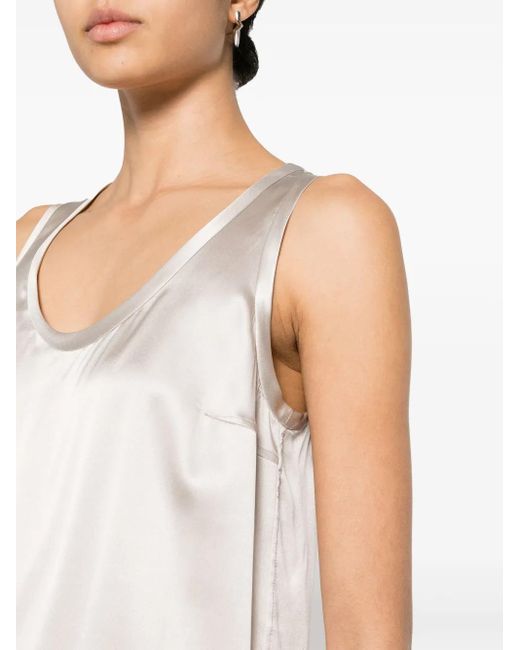 Brunello Cucinelli Natural Sleveless Blouse Clothing